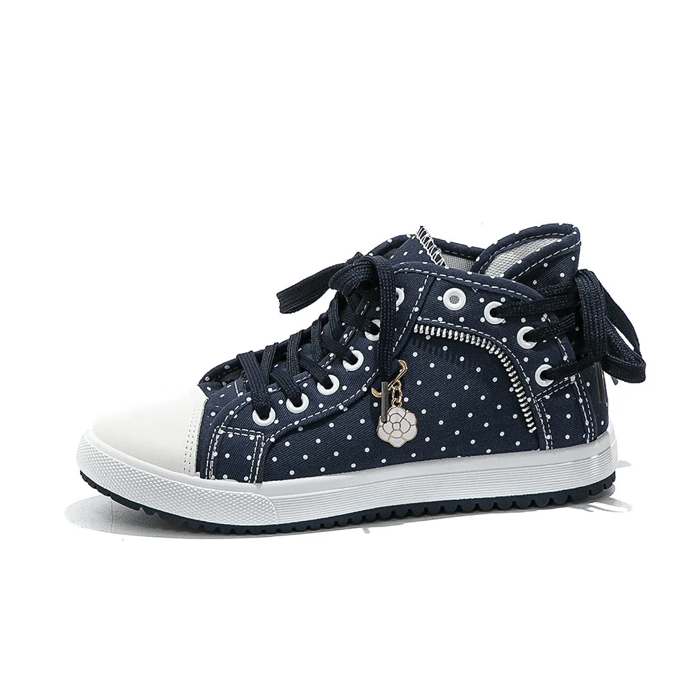 2024🔥New🔥Lace Mesh Breathable High Top Women's Canvas Shoes