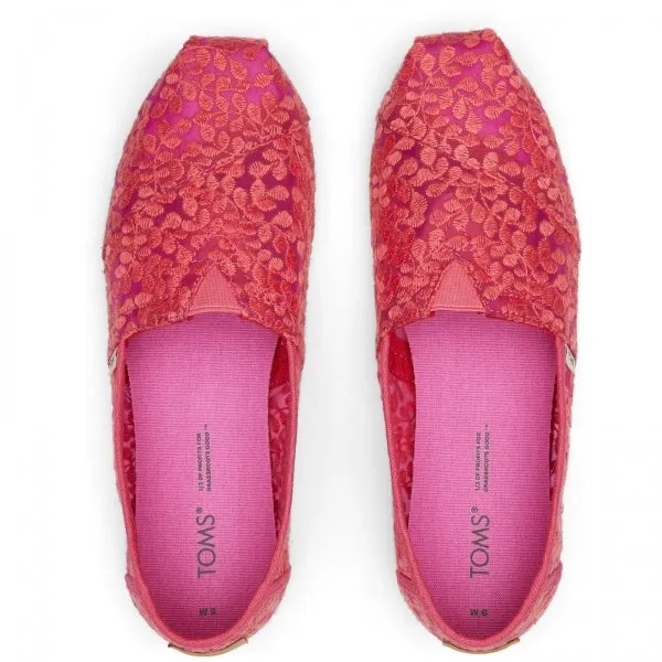 ALPARGATA Ladies Slip-On Canvas Espadrilles Pink