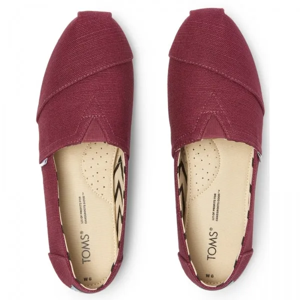 ALPARGATA Ladies Slip-On Canvas Espadrilles Plum