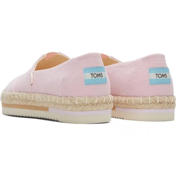 ALPARGATA PLATFORM ROPE Ladies Slip-On Canvas Espadrilles Pink