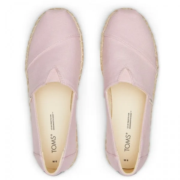 ALPARGATA PLATFORM ROPE Ladies Slip-On Canvas Espadrilles Pink