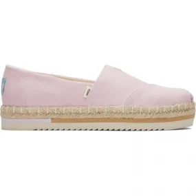 ALPARGATA PLATFORM ROPE Ladies Slip-On Canvas Espadrilles Pink