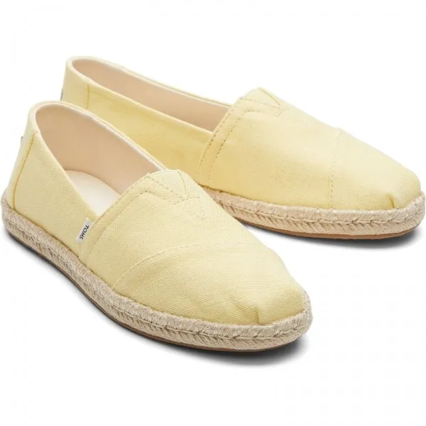 ALPARGATA ROPE Ladies Slip-On Canvas Espadrilles Yellow