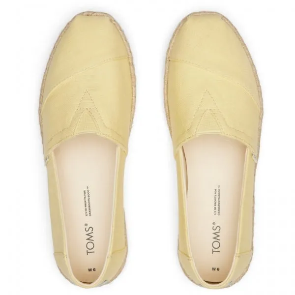 ALPARGATA ROPE Ladies Slip-On Canvas Espadrilles Yellow