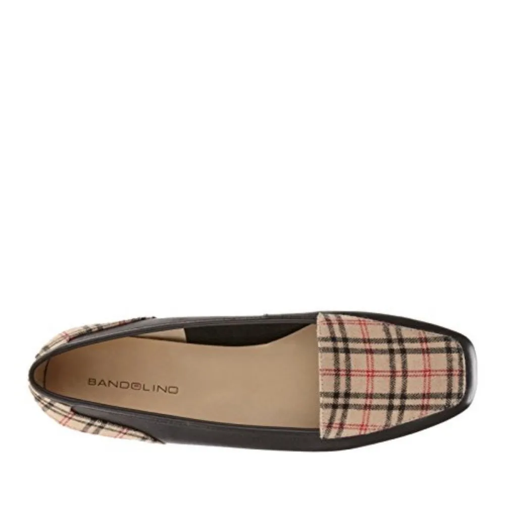 Bandolino Liberty Black Combo Leather Loafer Flat
