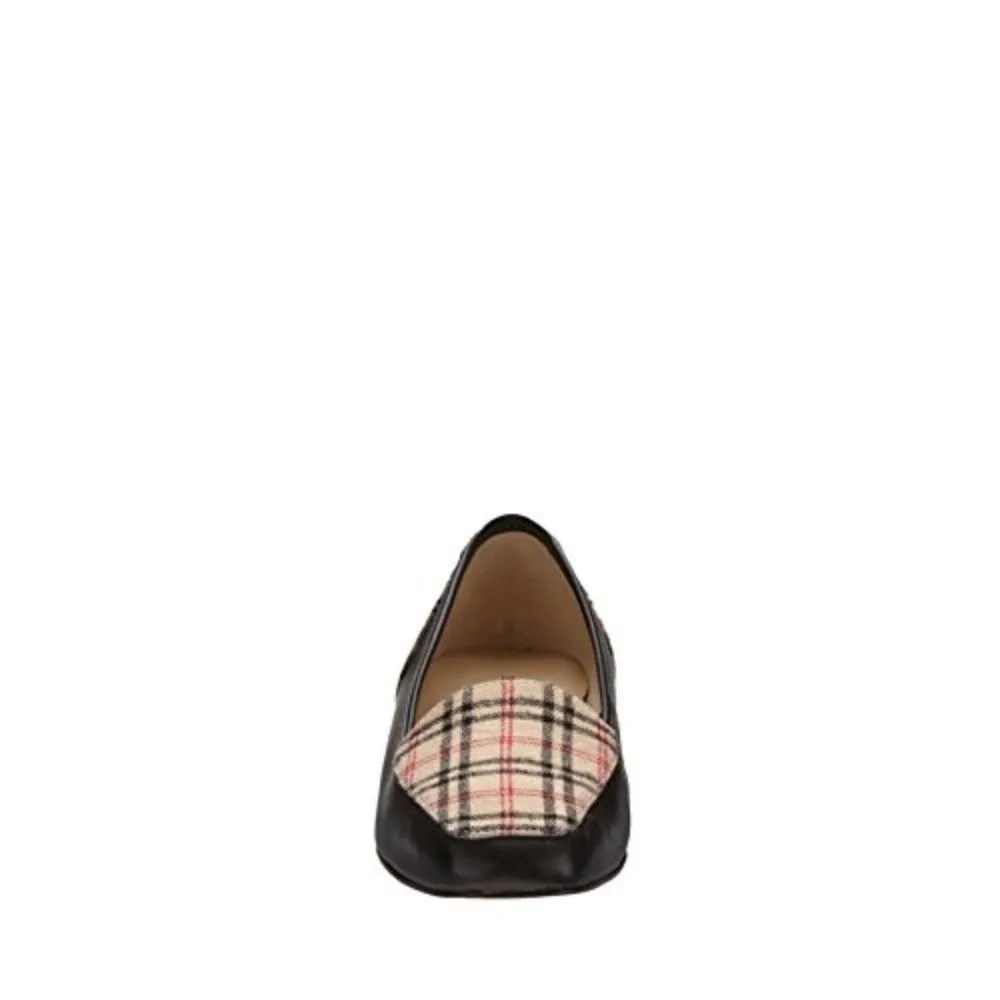 Bandolino Liberty Black Combo Leather Loafer Flat