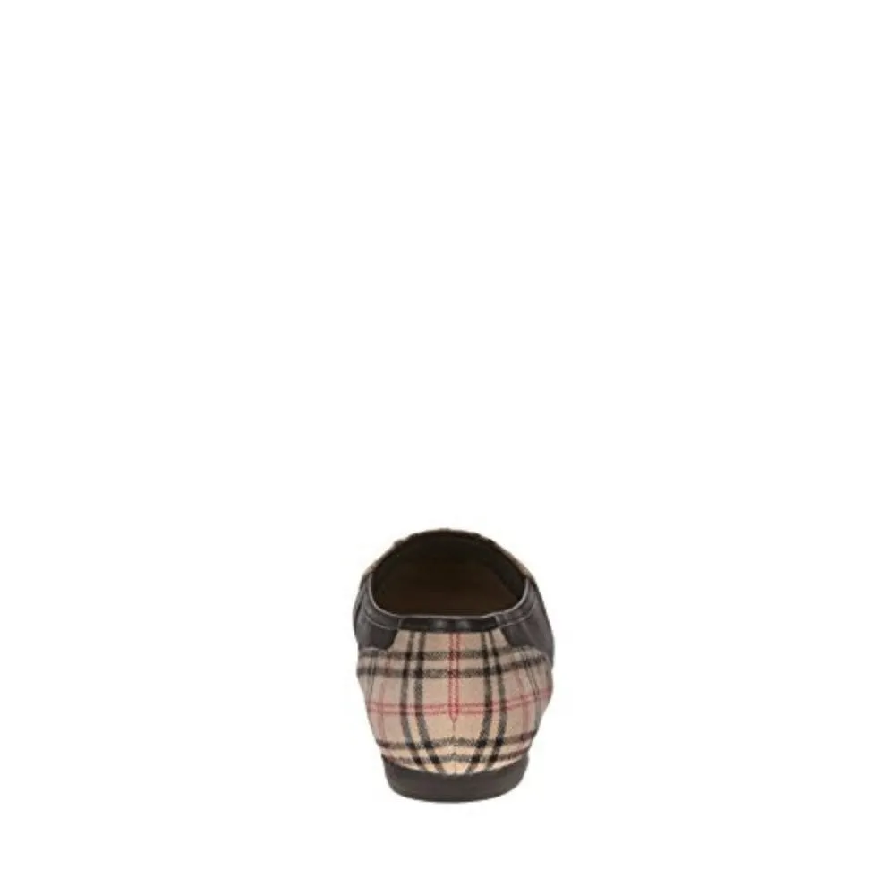 Bandolino Liberty Black Combo Leather Loafer Flat