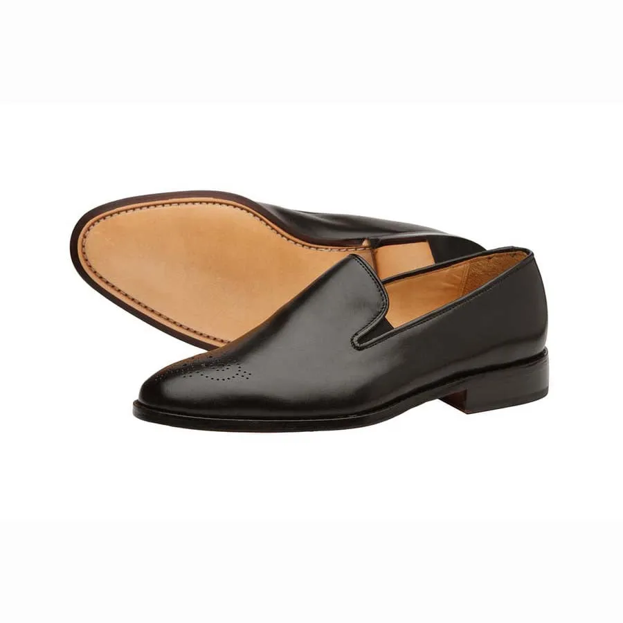 Black Classic Medallion Loafers