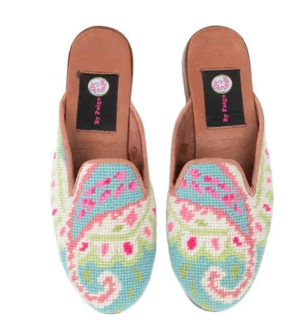 By Paige Needlepoint Mule Preppy Paisley  Collection| Designs by Lillie