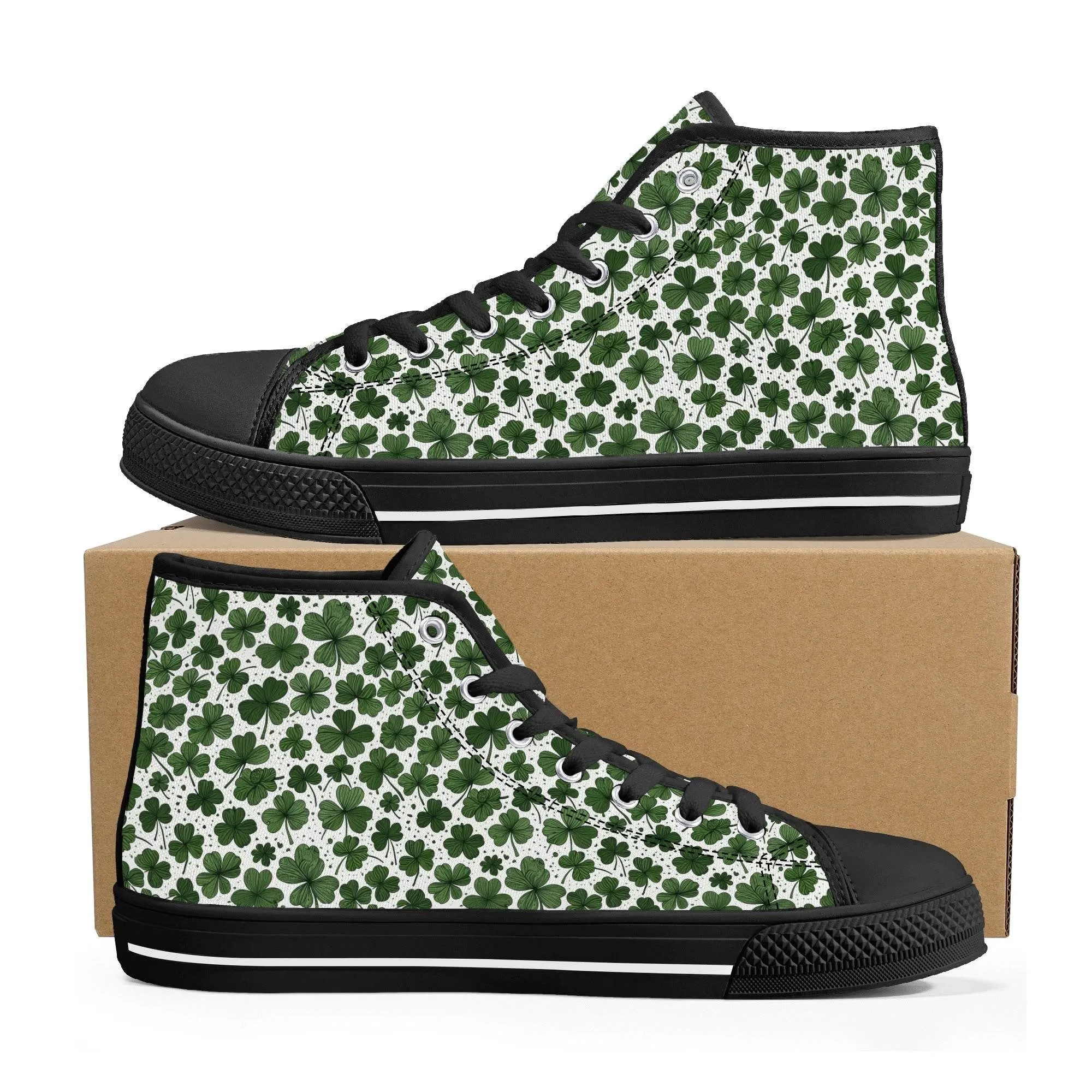 Clovers Womens High Top Canvas Shoes