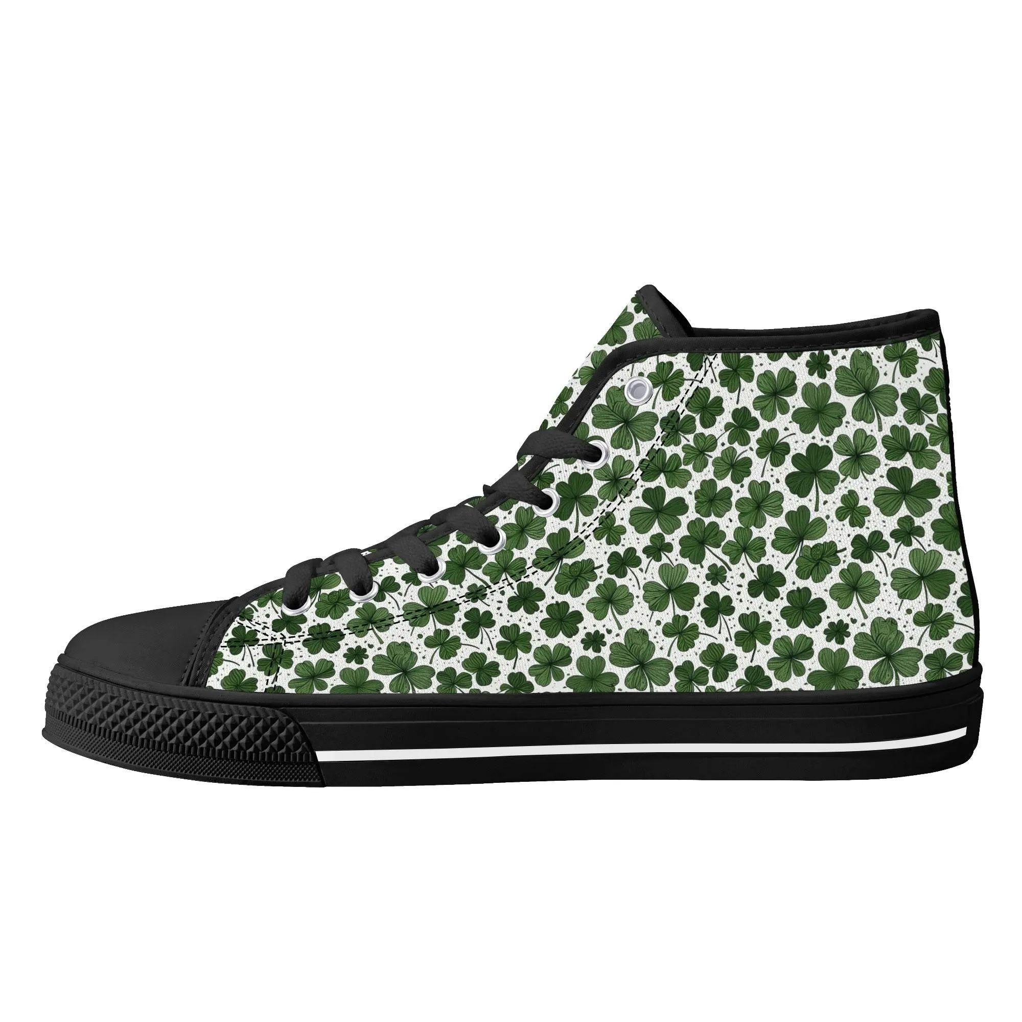 Clovers Womens High Top Canvas Shoes