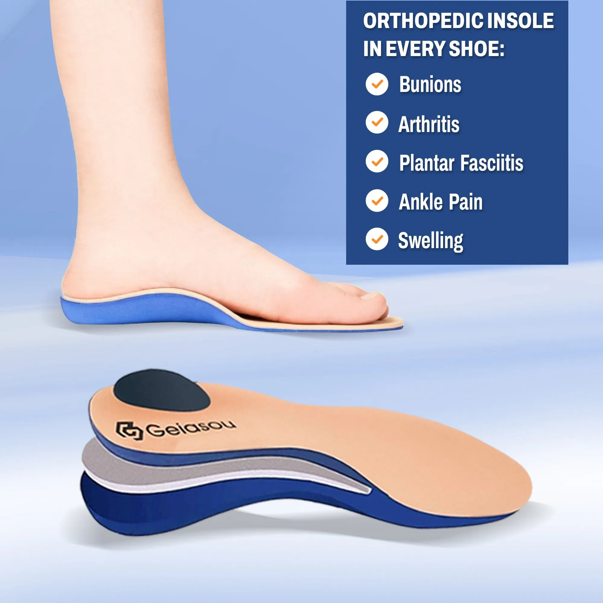 Cuzcare Trendy Orthopedic Shoes Free Arch Support Insole Women Platform Sneakers