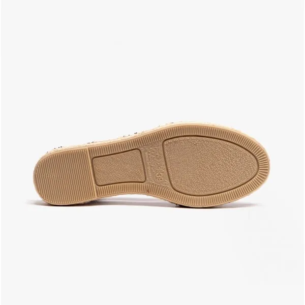 ELLA Ladies Suede Open-Toe Espadrilles Black