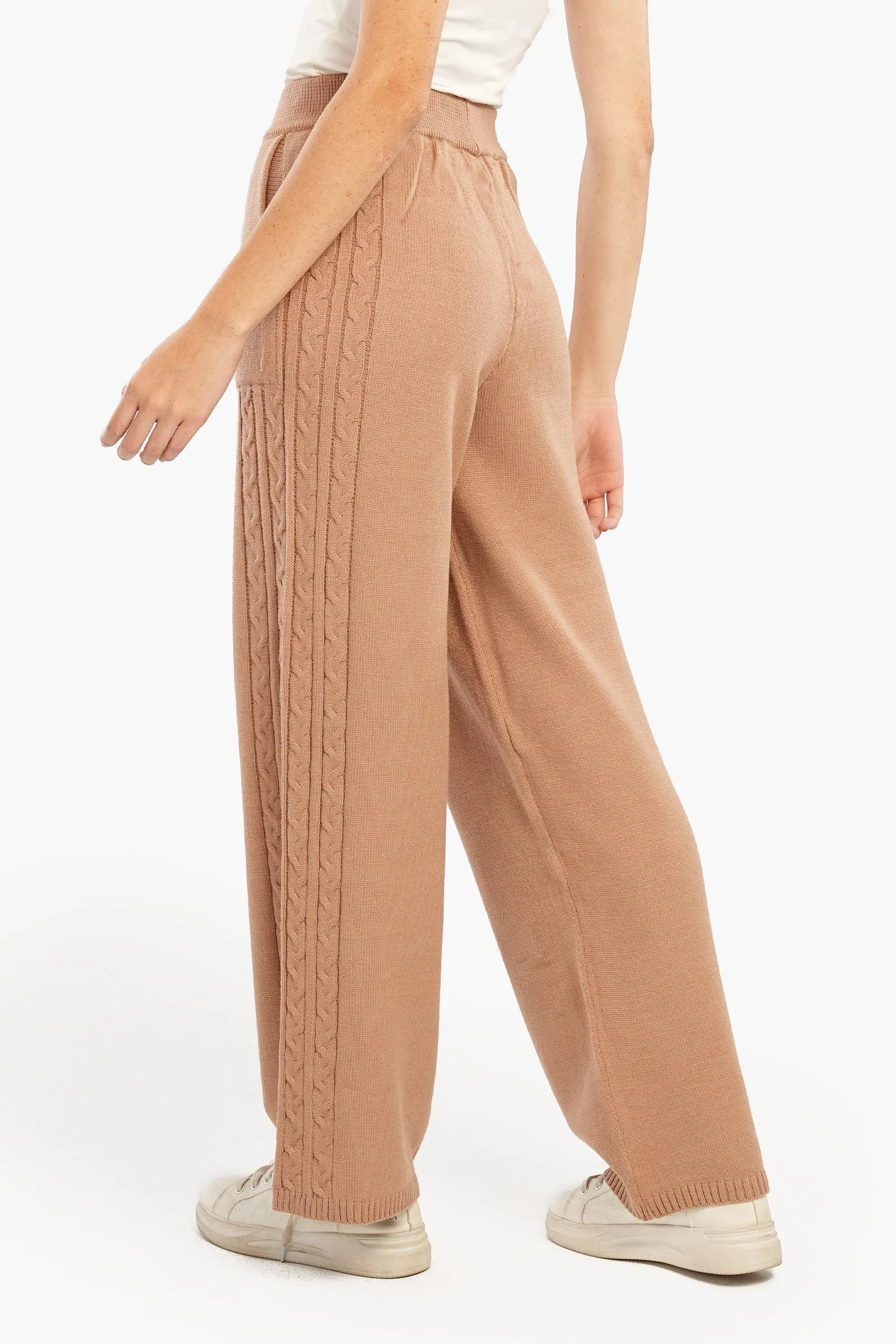 Lounge Pants with Cable Knit