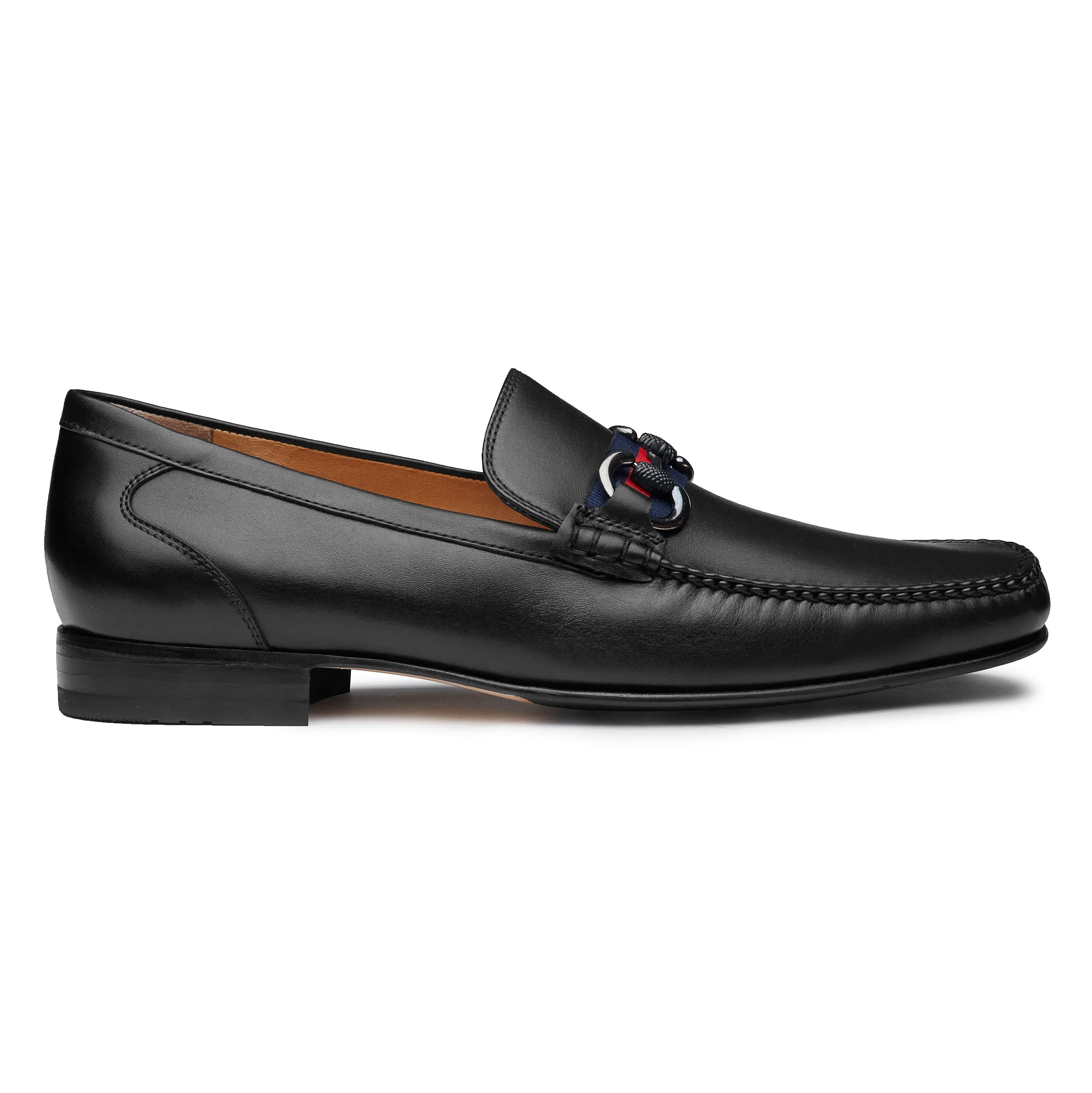 Men´s black leather classic loafers