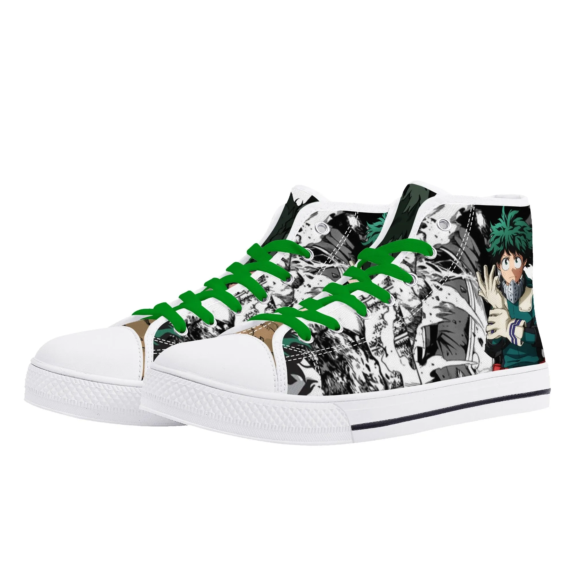 MHA Anime Mens High Top Canvas Shoes