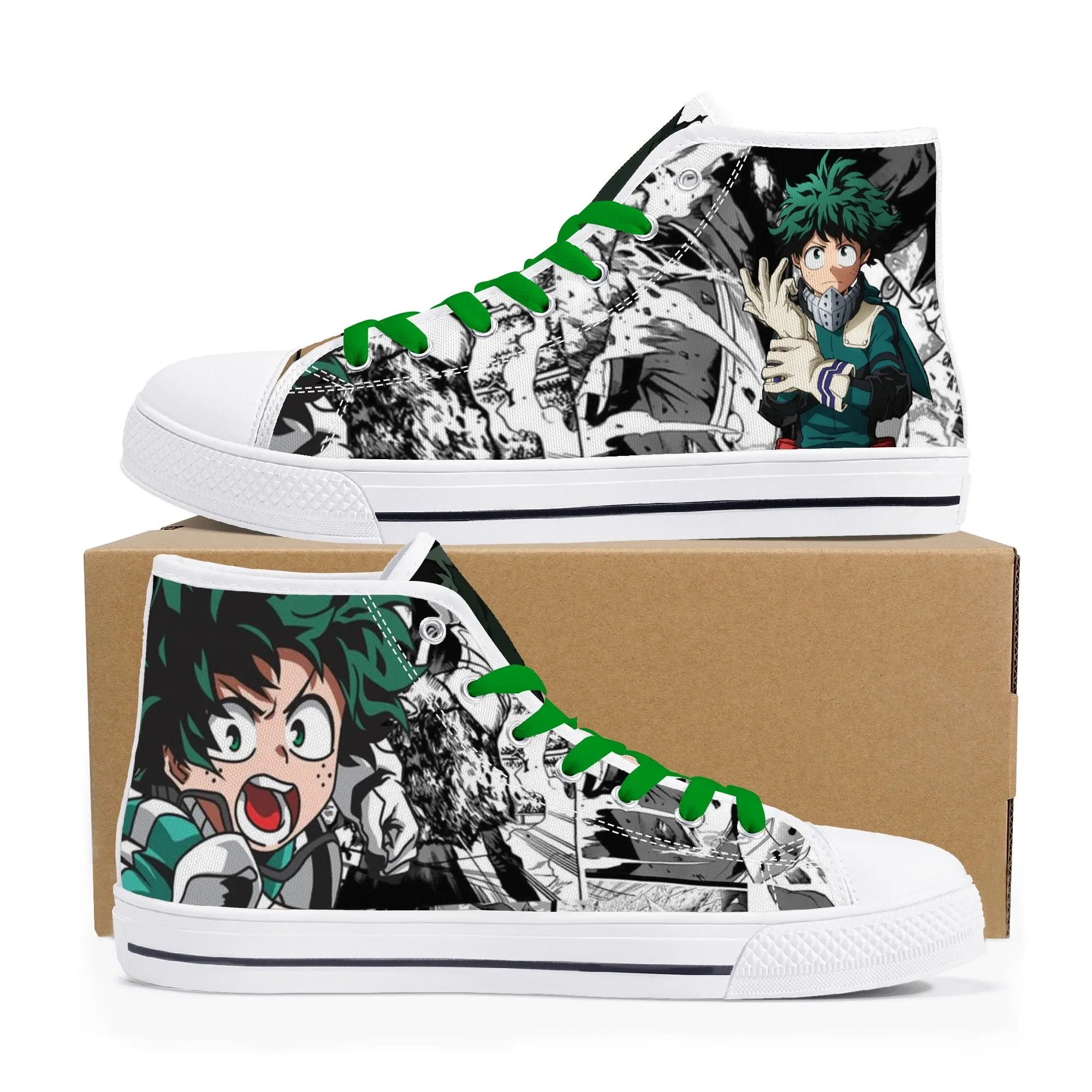 MHA Anime Mens High Top Canvas Shoes