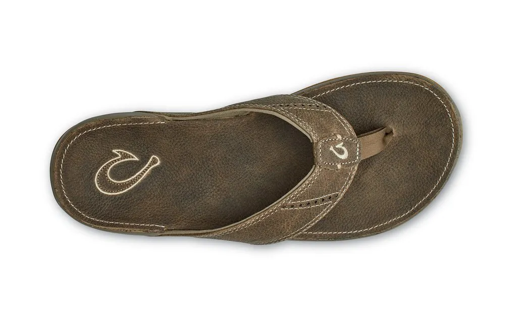 OluKai Mens Nui Leather Beach Sandal