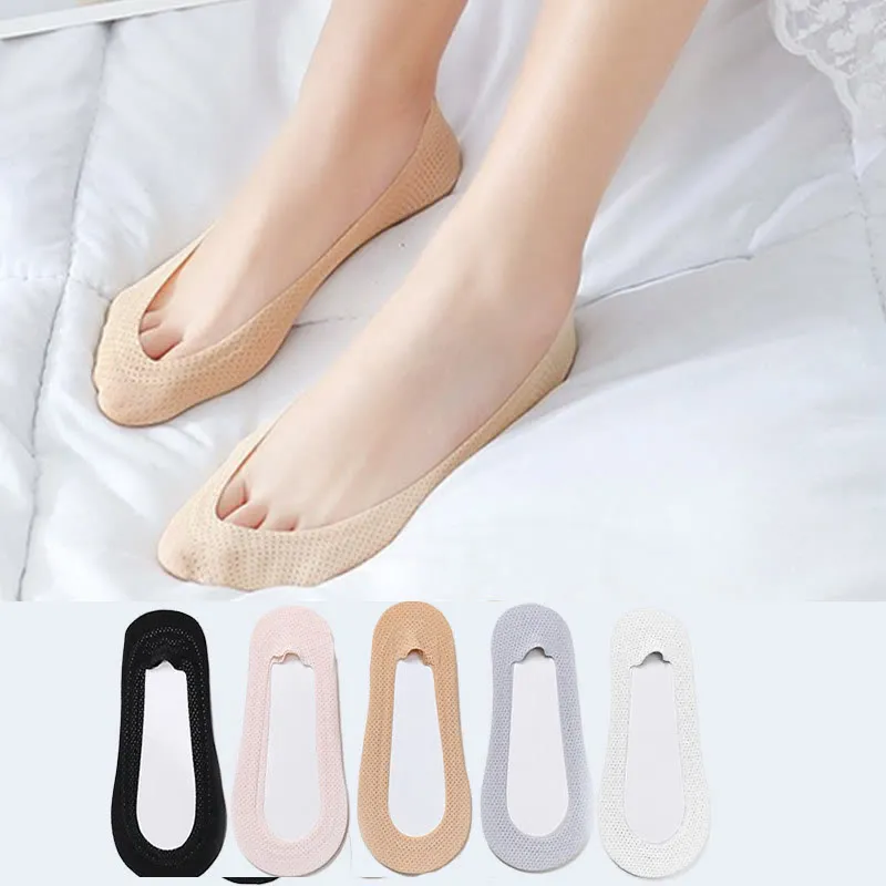 Plus Size Mesh Non Slip No Show Socks(10 Pairs)