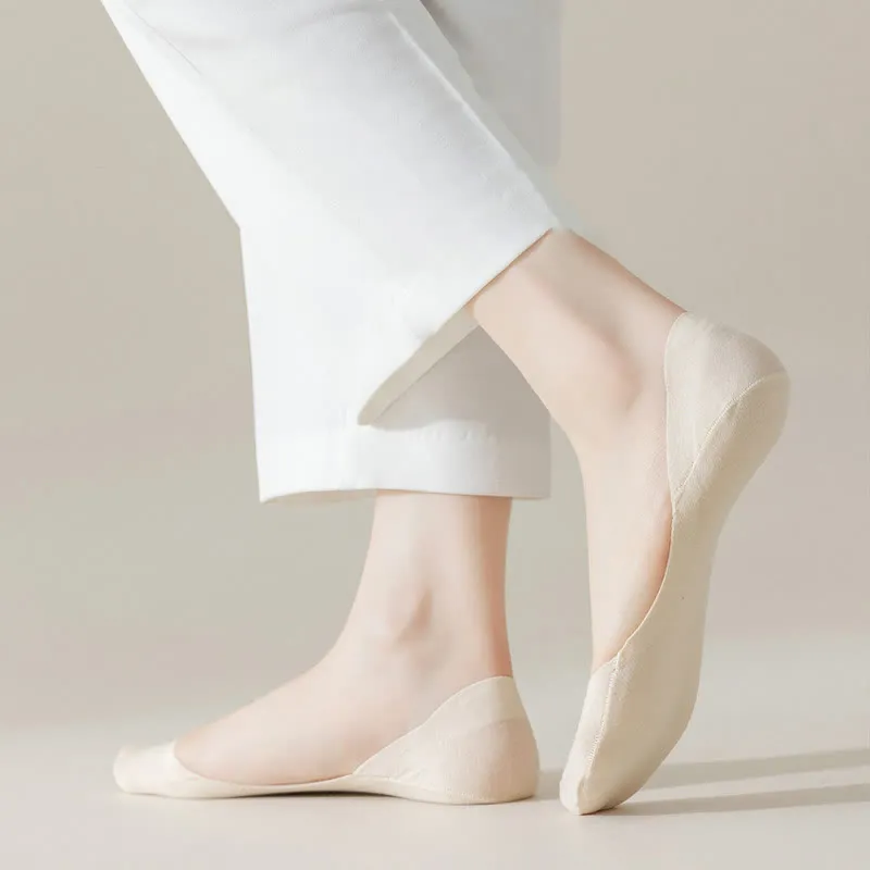 Plus Size Ultra Low No Show Socks(5 Pairs)