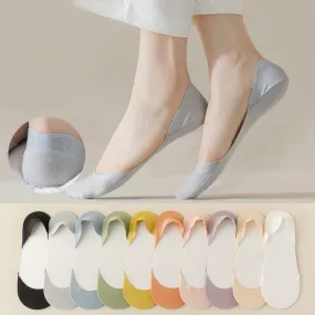Plus Size Ultra Low No Show Socks(5 Pairs)