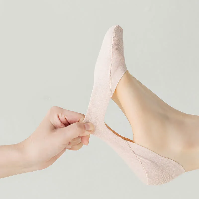 Plus Size Ultra Low No Show Socks(5 Pairs)