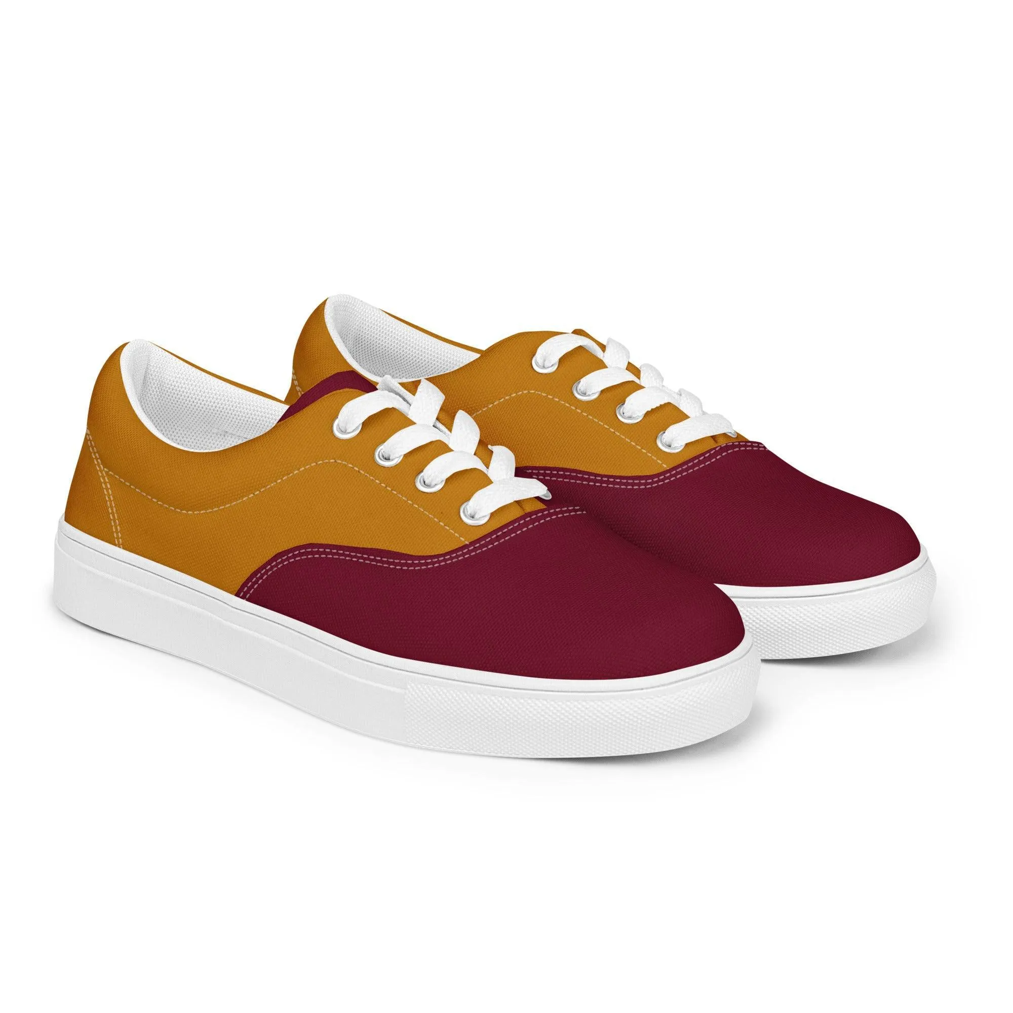 Renai Color Block Lace Up Canvas Sneakers