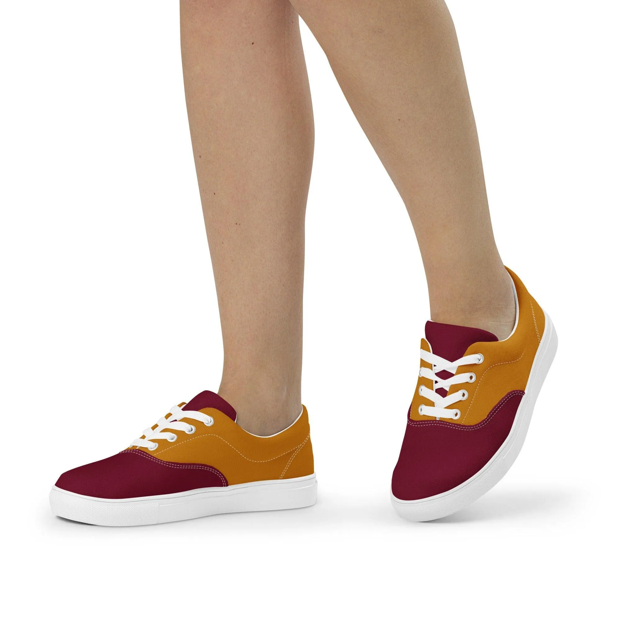 Renai Color Block Lace Up Canvas Sneakers
