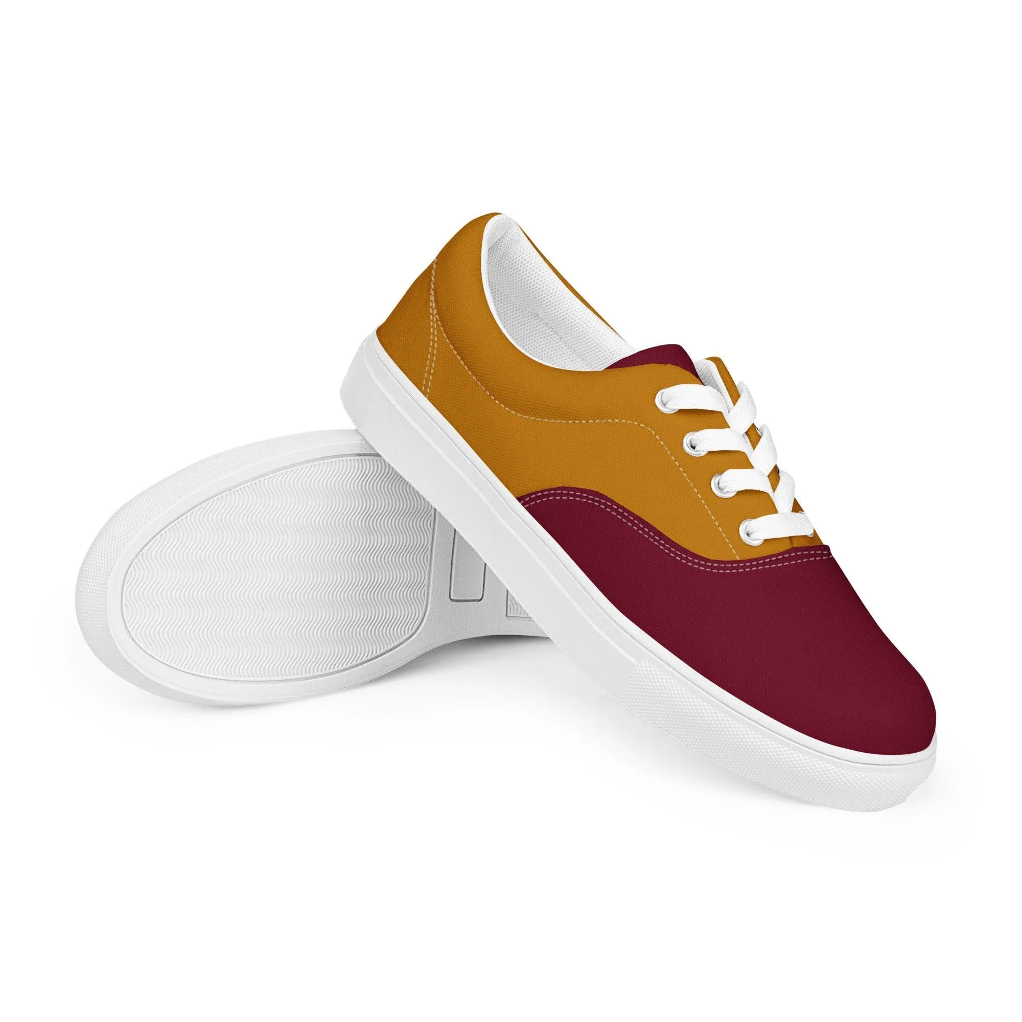 Renai Color Block Lace Up Canvas Sneakers