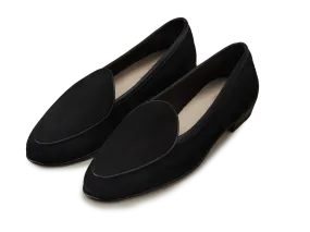 Sagan Classic Loafers in Obsidian Black Asteria Suede