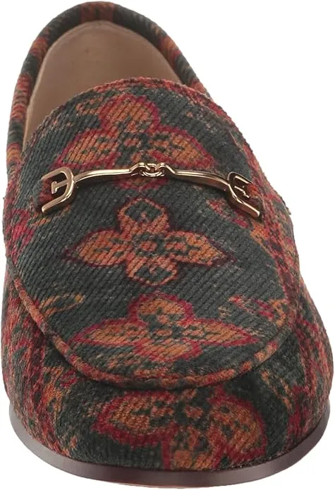 Sam Edelman Loraine Blue Tapestry Multi Almond Toe Slip On Classic Vamp Loafers