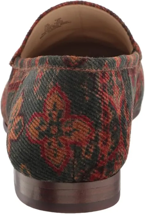 Sam Edelman Loraine Blue Tapestry Multi Almond Toe Slip On Classic Vamp Loafers
