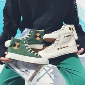 Trendy Student Style High Top Canvas Shoes