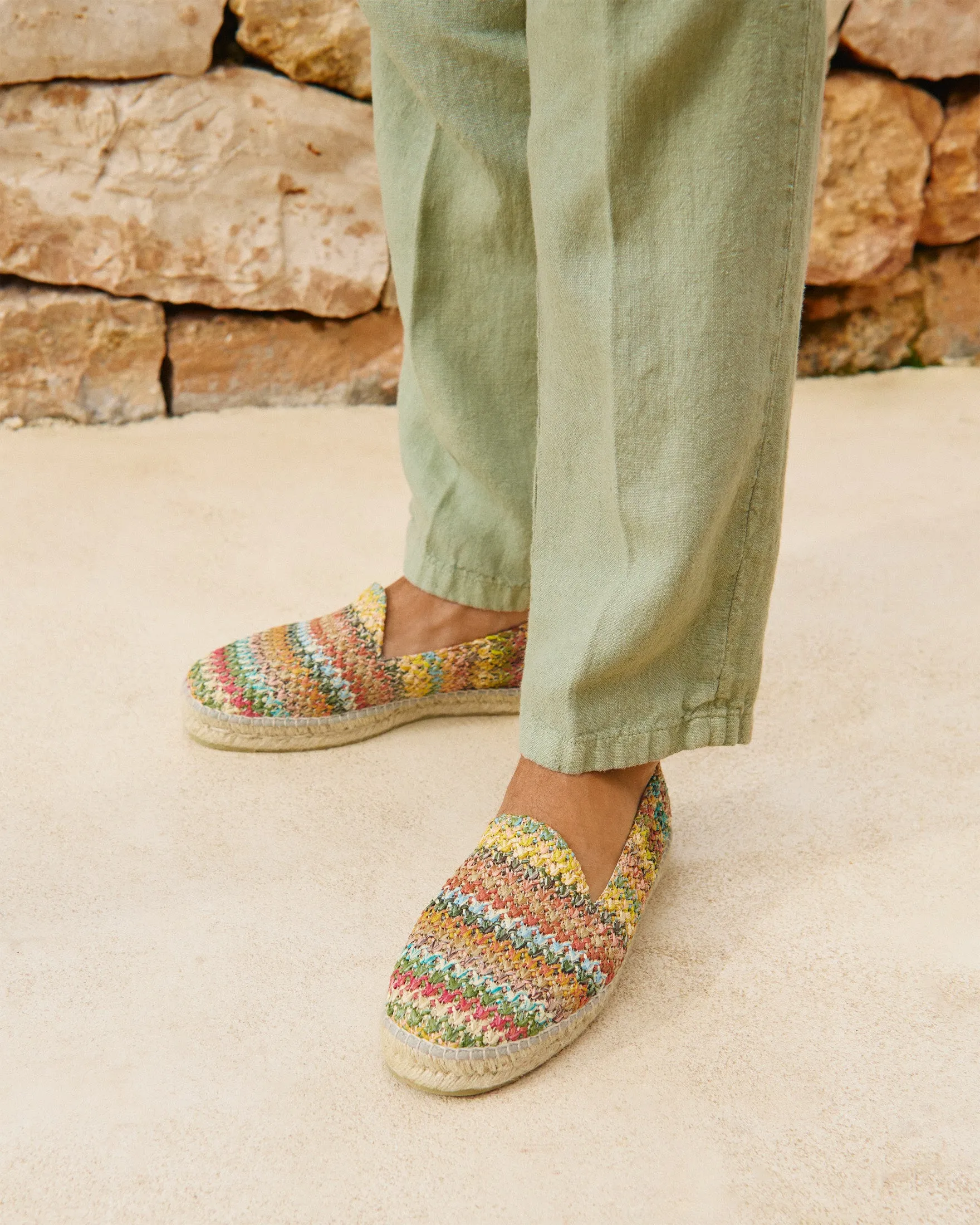 Woven Raffia Espadrilles - H34C0 - Yucatán Multicolor