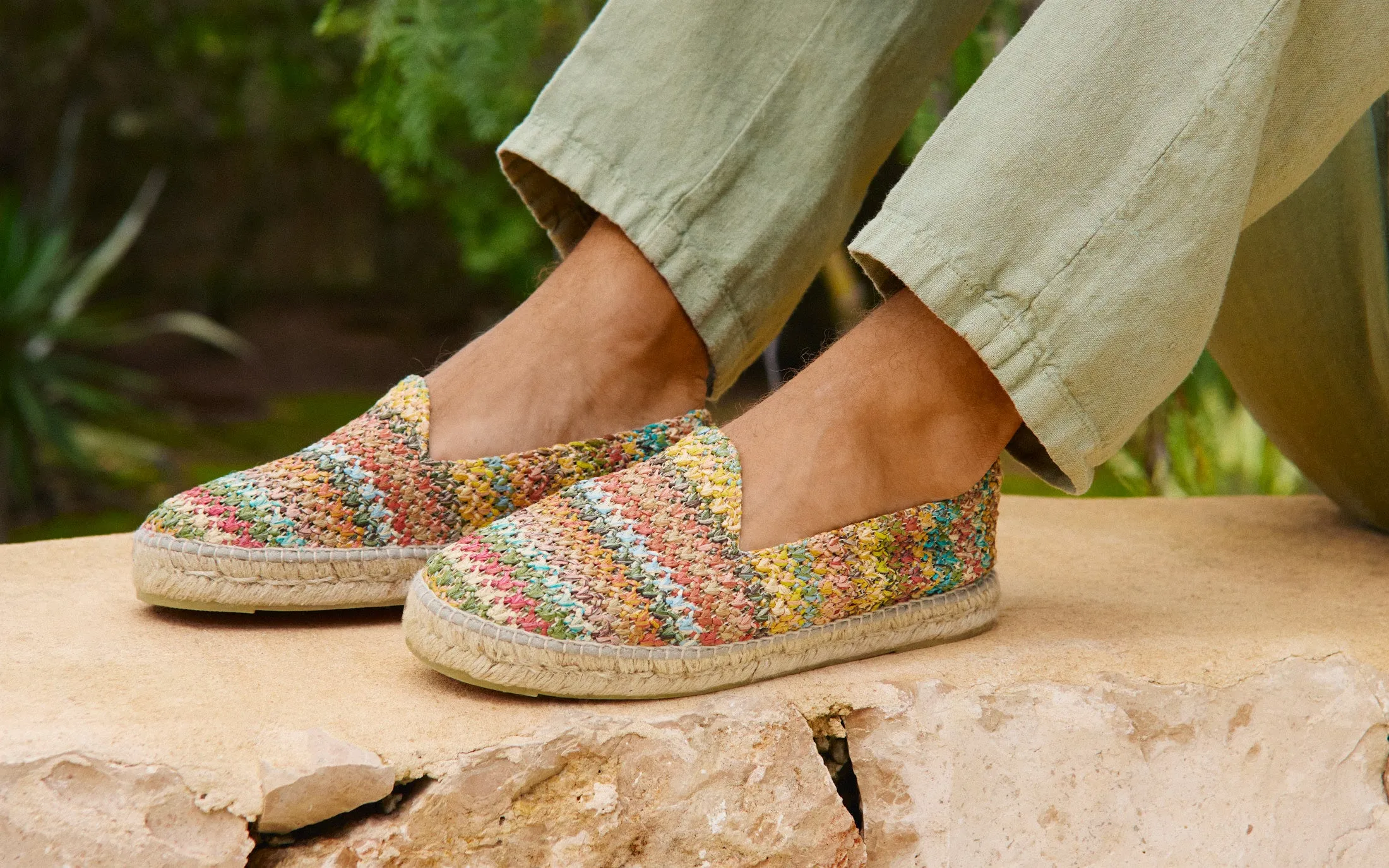 Woven Raffia Espadrilles - H34C0 - Yucatán Multicolor