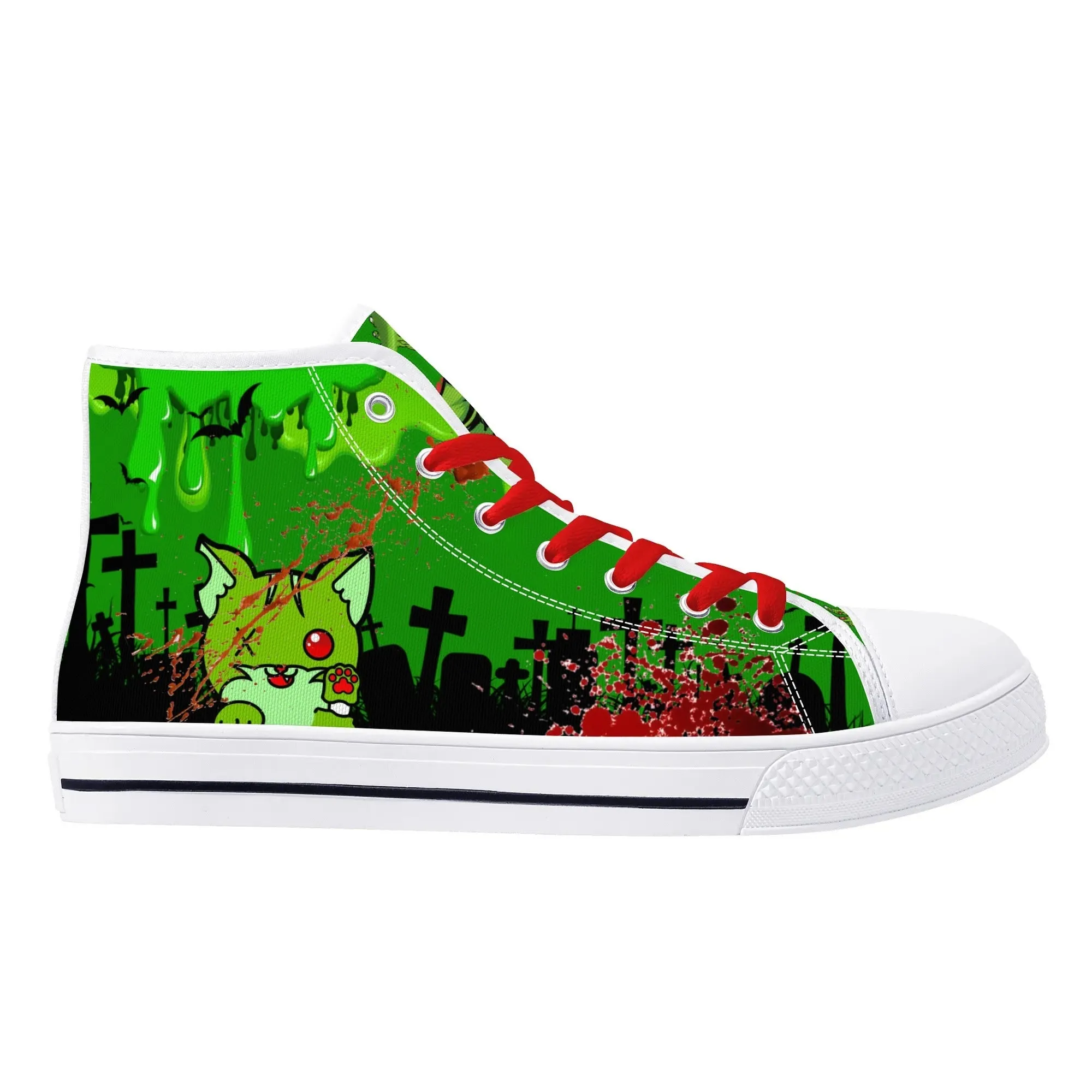 Zombified Mens High Top Canvas Shoes