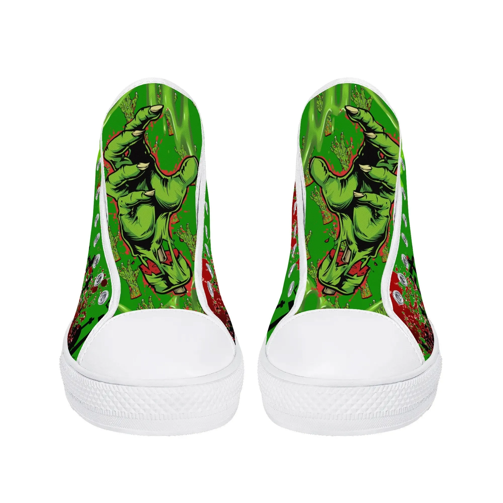 Zombified Mens High Top Canvas Shoes
