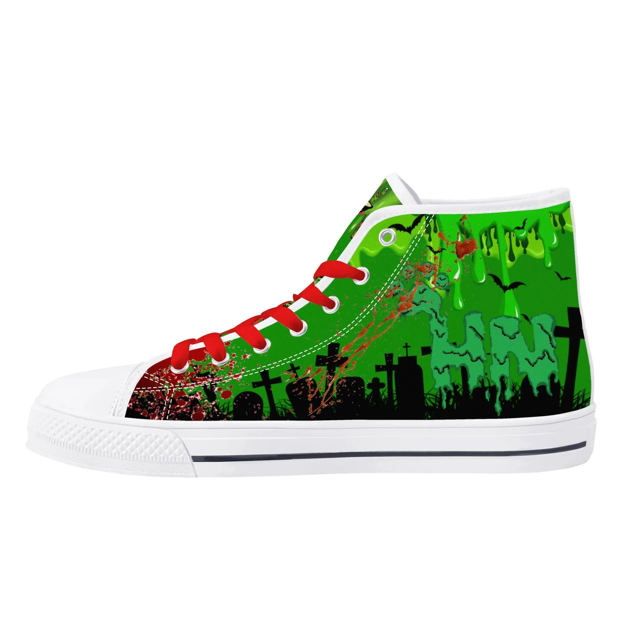 Zombified Mens High Top Canvas Shoes