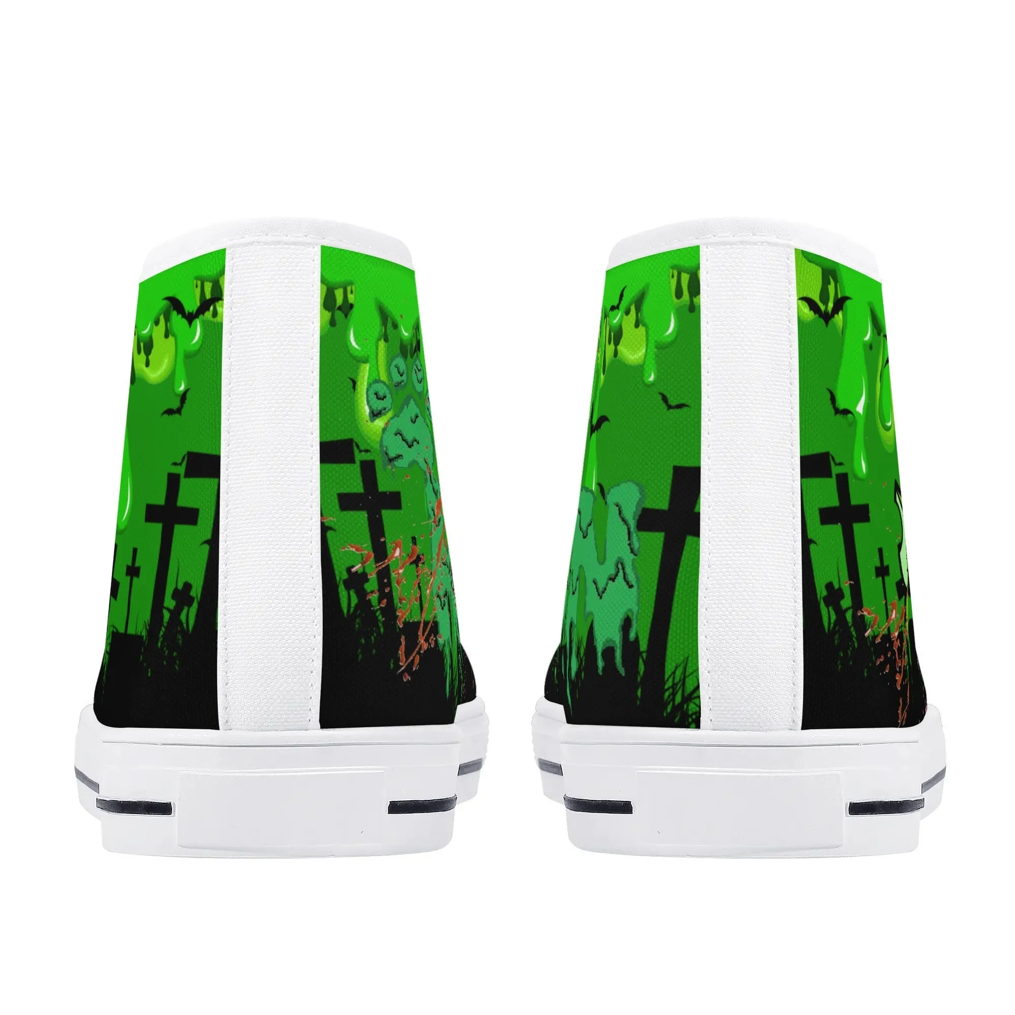 Zombified Mens High Top Canvas Shoes