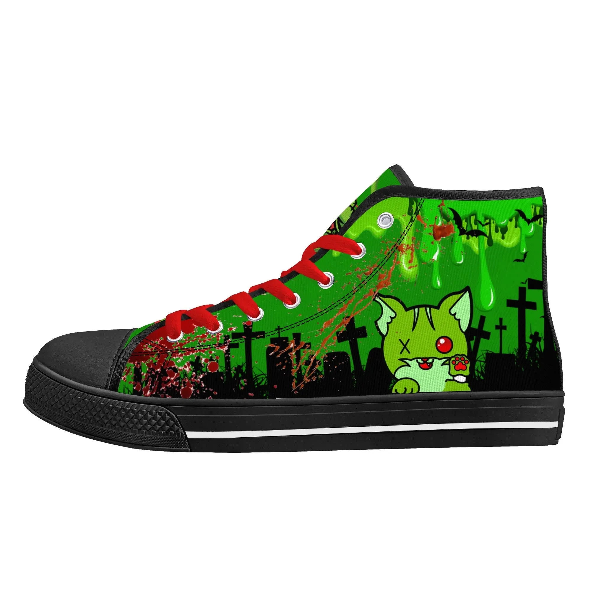 Zombified Mens High Top Canvas Shoes