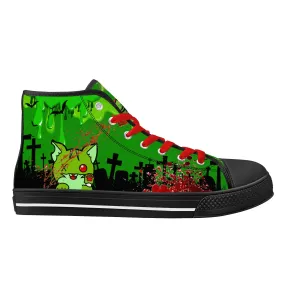 Zombified Mens High Top Canvas Shoes