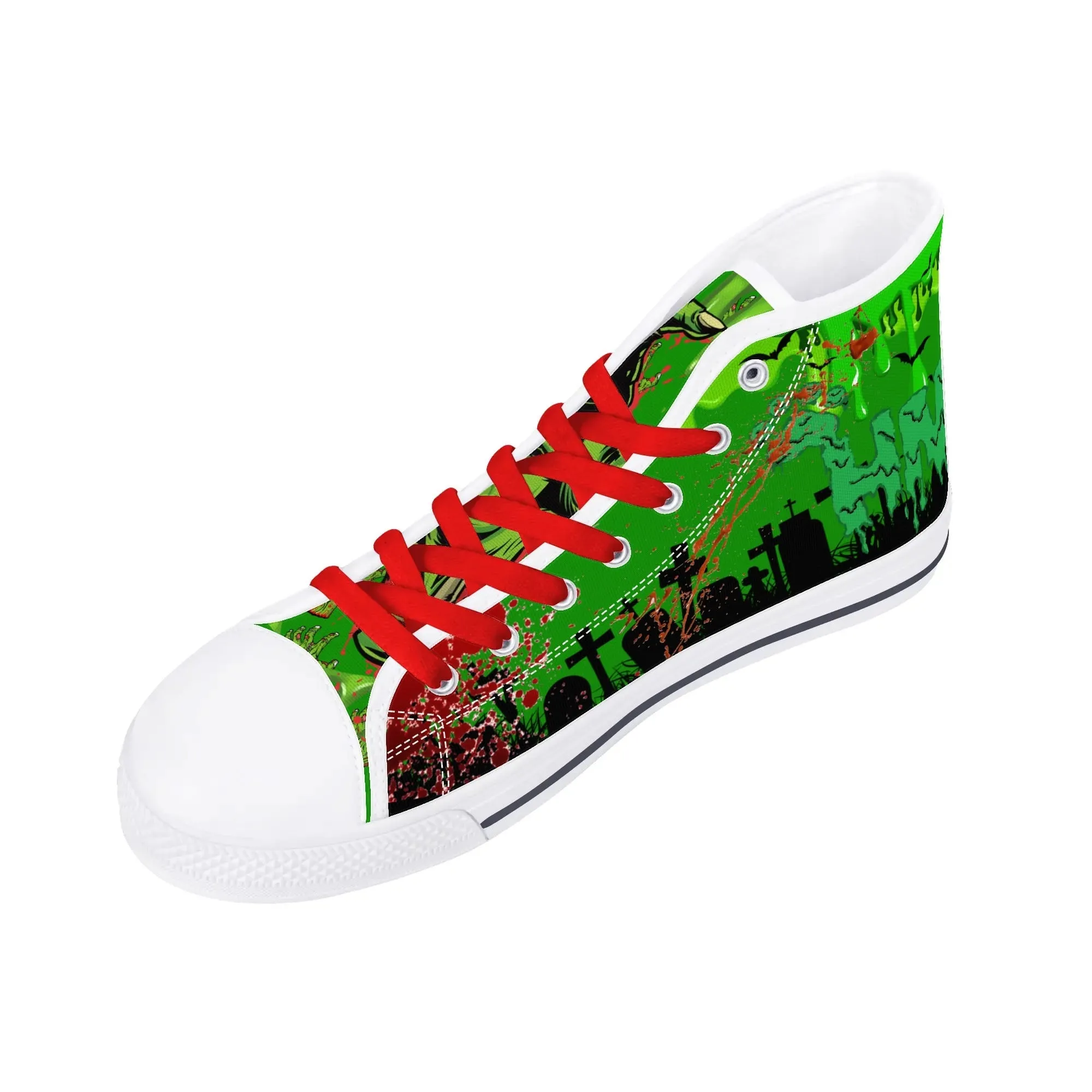 Zombified Mens High Top Canvas Shoes