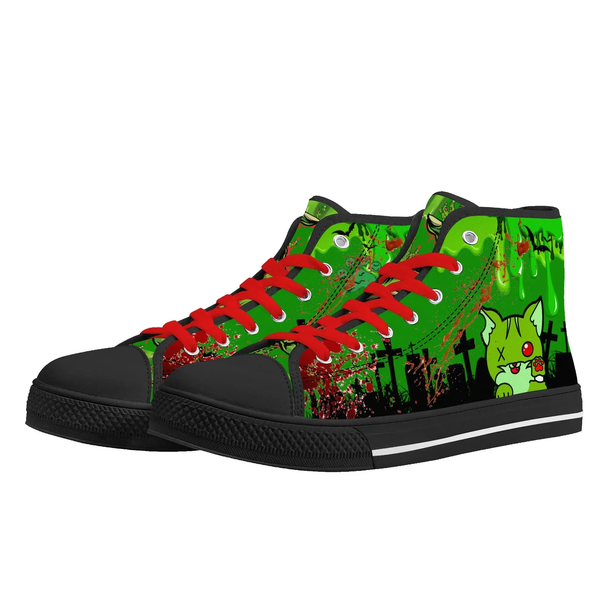 Zombified Mens High Top Canvas Shoes