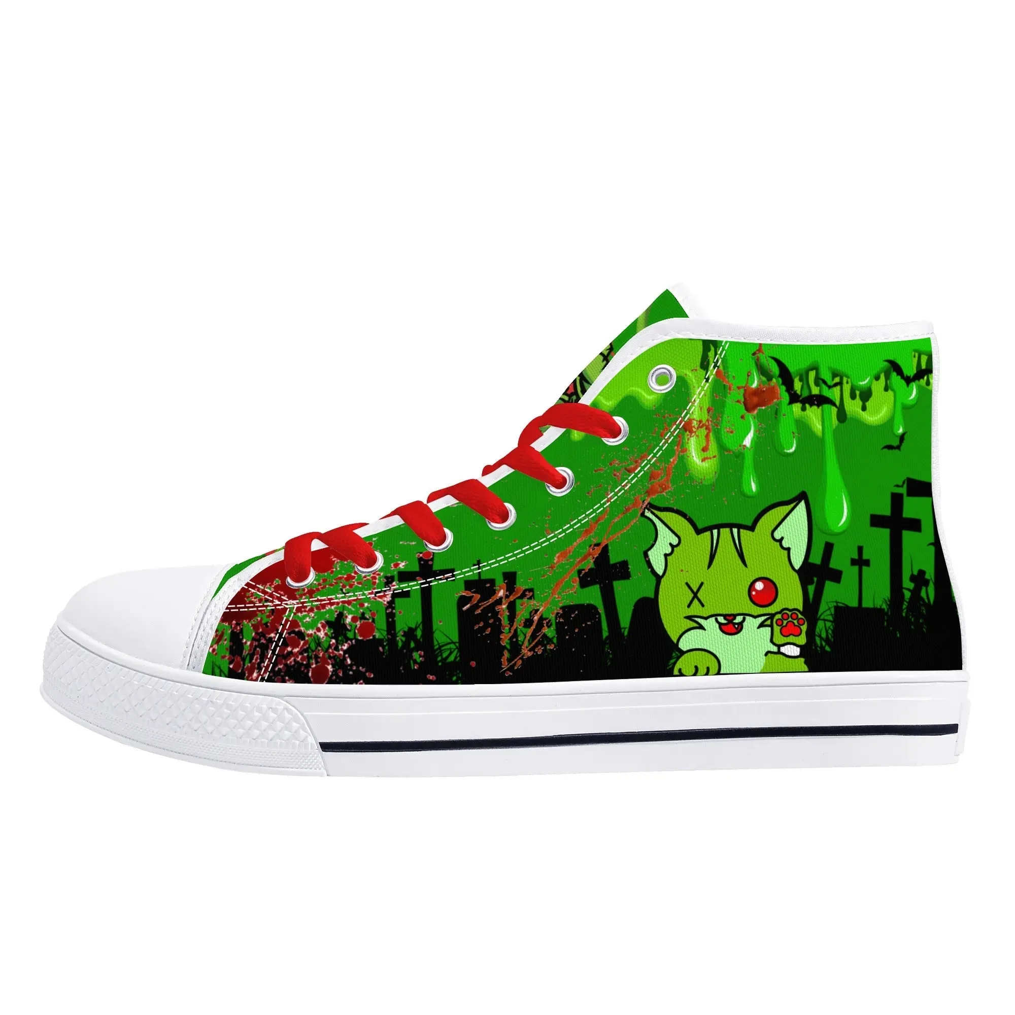 Zombified Mens High Top Canvas Shoes