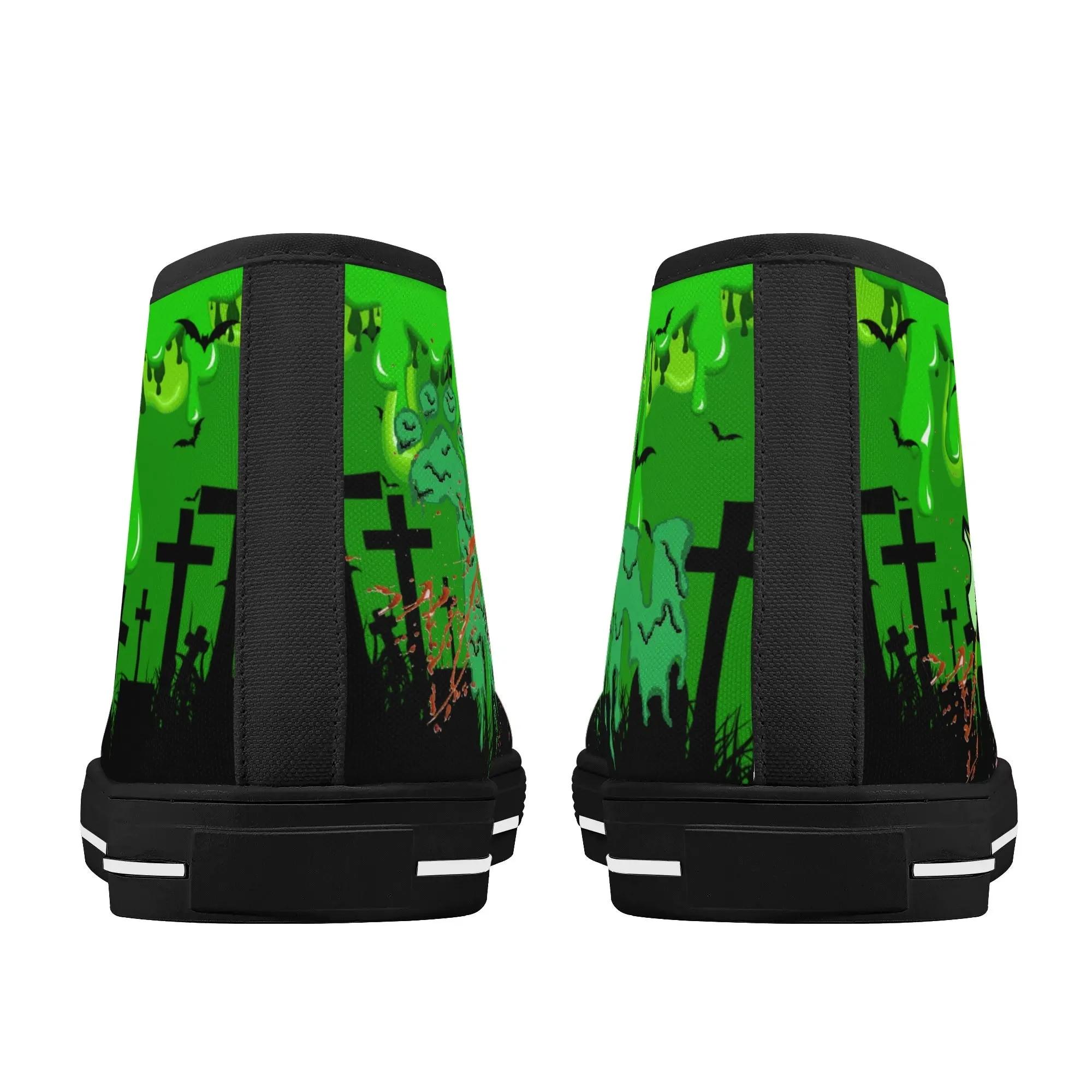 Zombified Mens High Top Canvas Shoes