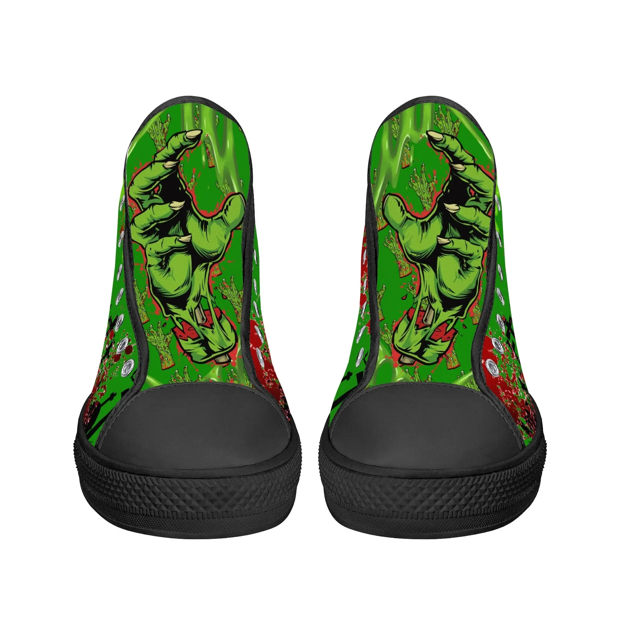 Zombified Mens High Top Canvas Shoes