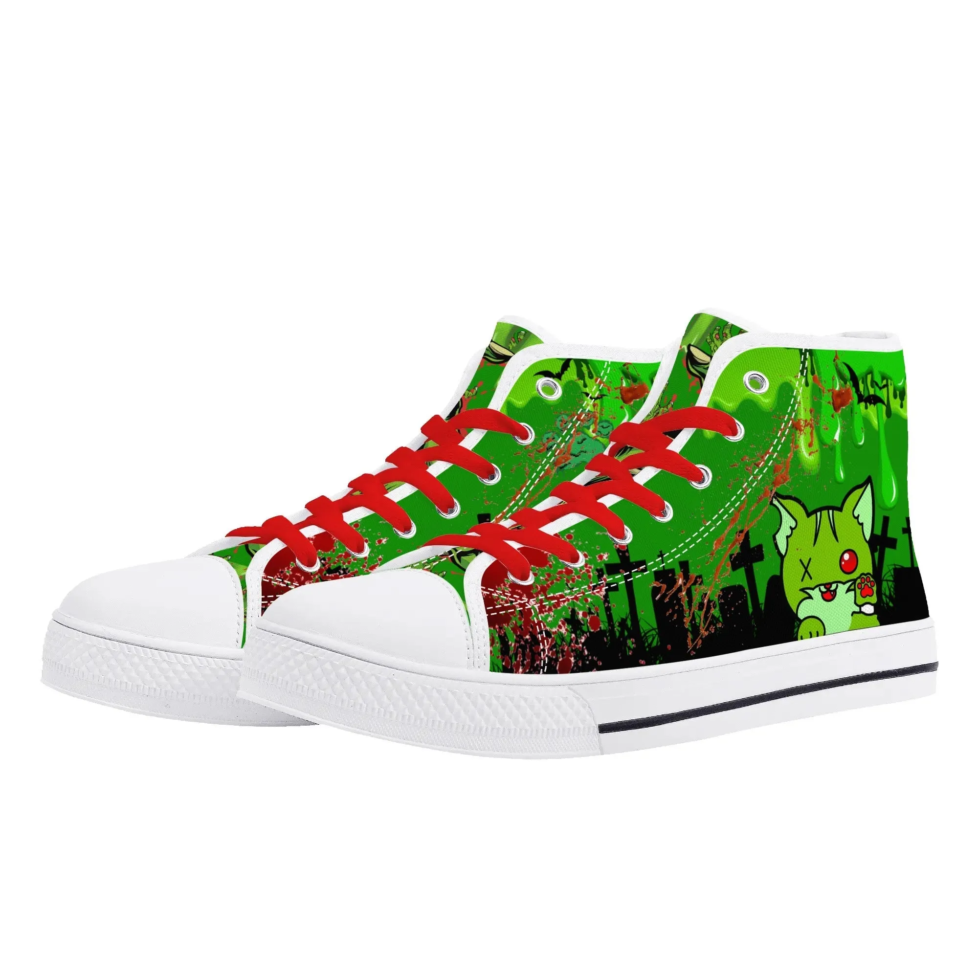 Zombified Mens High Top Canvas Shoes