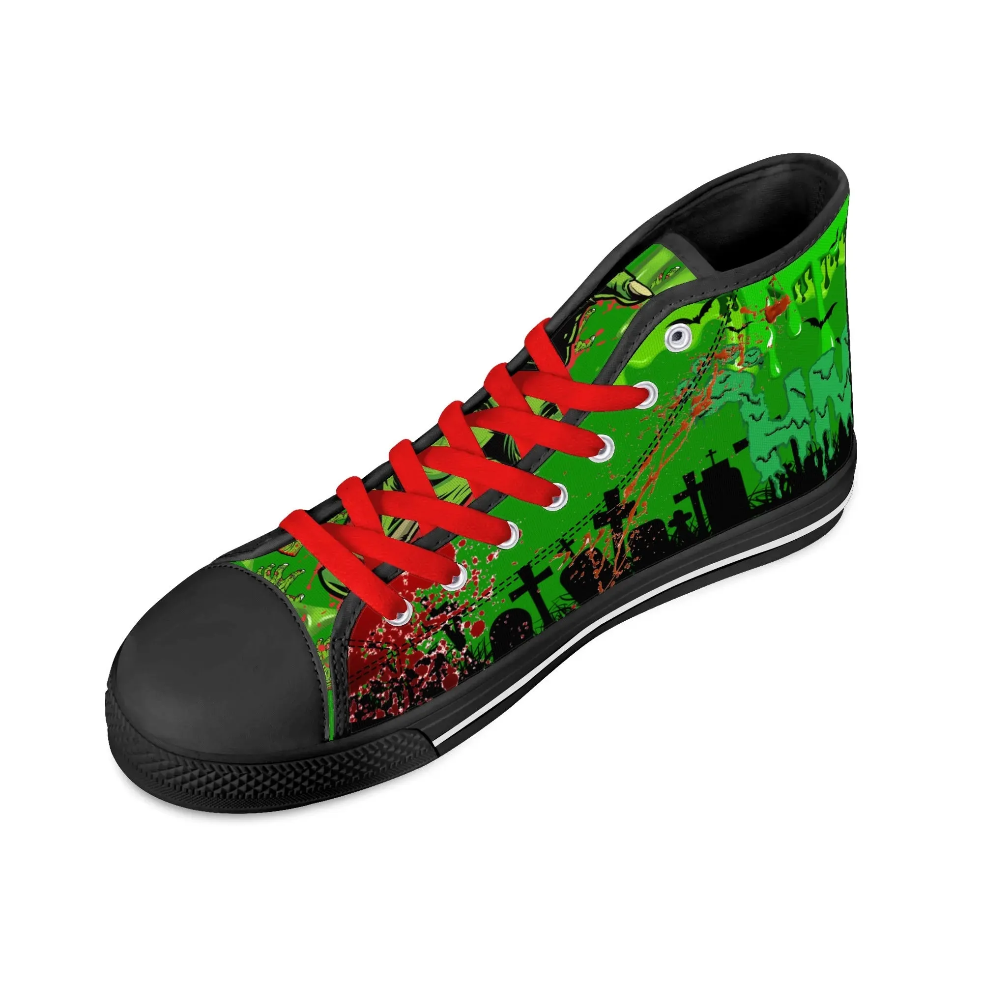 Zombified Mens High Top Canvas Shoes